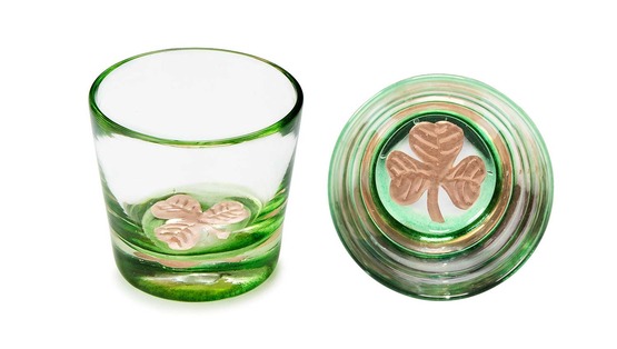 Shamrock glasses by Carrie Batista Frost