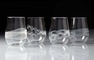 White stemless glasses by Carrie Battista Frost