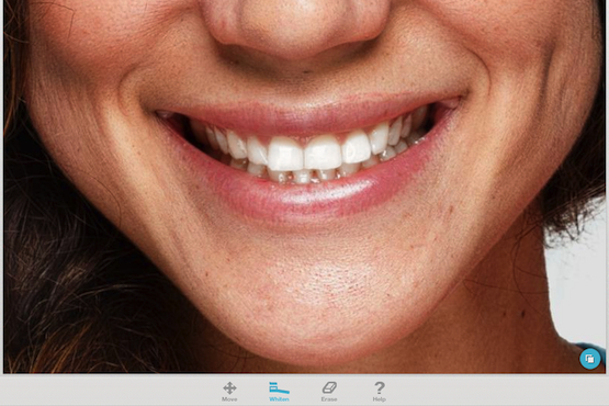 whiten teeth on facetune 2
