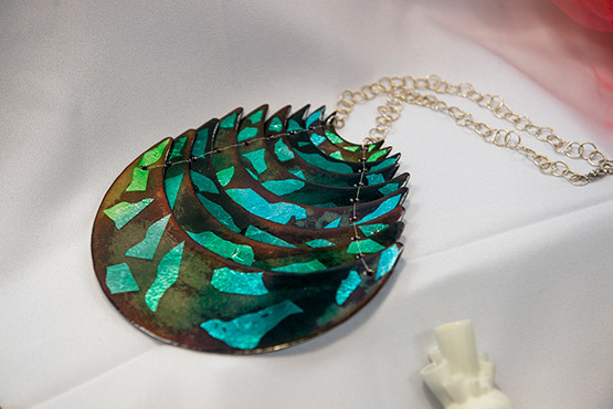 Necklace by CIA student on display at spring show