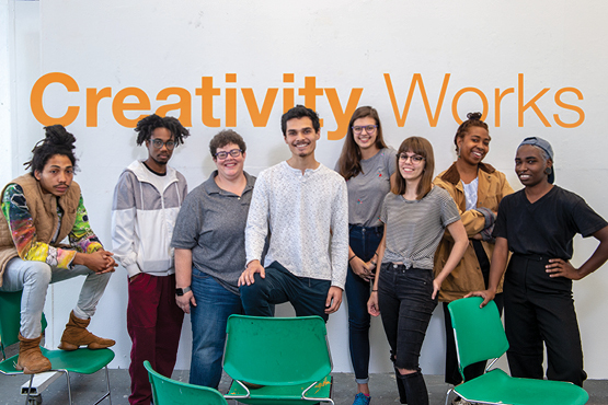 Group photo of students in CIA's Creativity Works program
